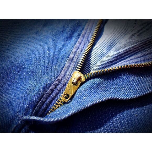 Vtg 1950s Rockabilly VLV Country Western Workwear Dark Denim Blue Jeans Sz 28-29 - Picture 5 of 7